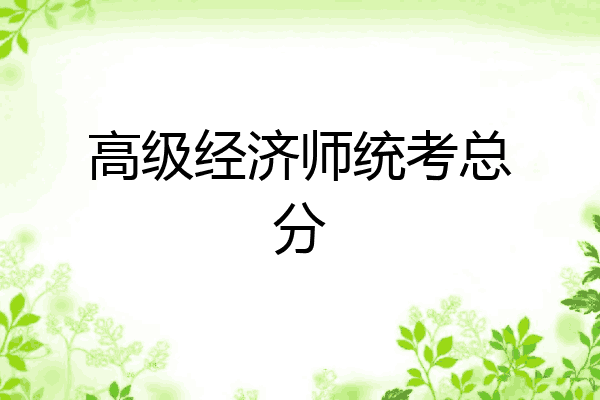 高级经济师统考总分