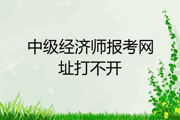 中级经济师报考网址打不开