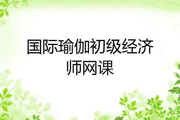 国际瑜伽初级经济师网课
