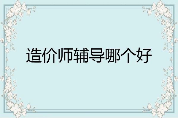 造价师辅导哪个好