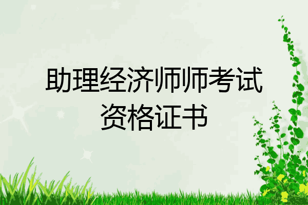 助理经济师师考试资格证书