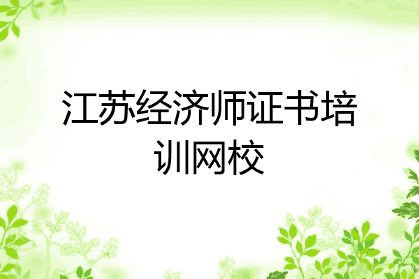 江苏经济师证书培训网校