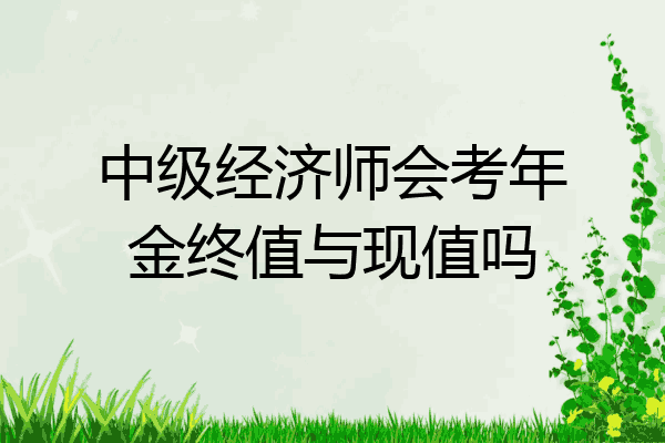 中级经济师会考年金终值与现值吗