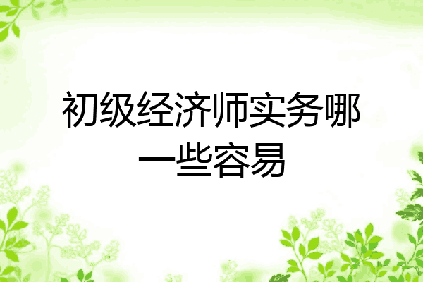 初级经济师实务哪一些容易