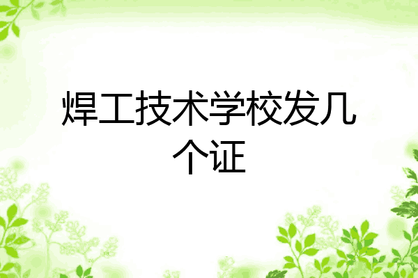 焊工技术学校发几个证