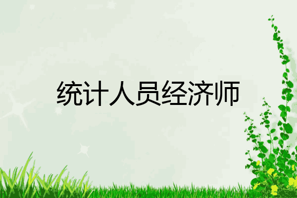 统计人员经济师