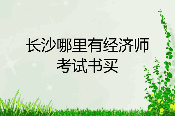 长沙哪里有经济师考试书买