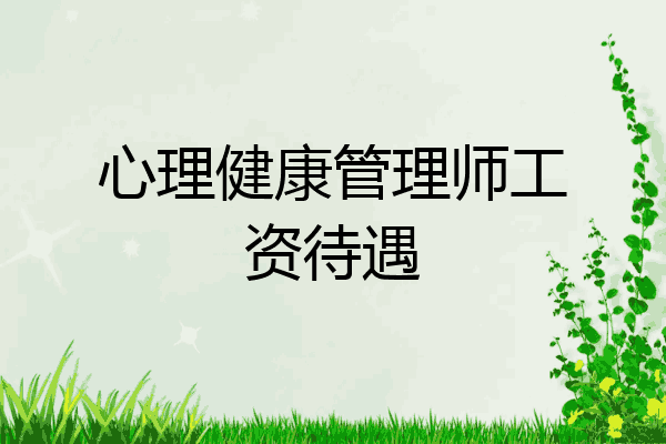 心理健康管理师工资待遇