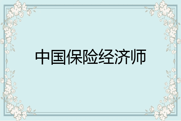 中国保险经济师