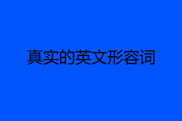 真实的英文形容词