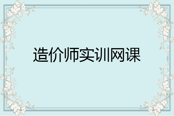造价师实训网课