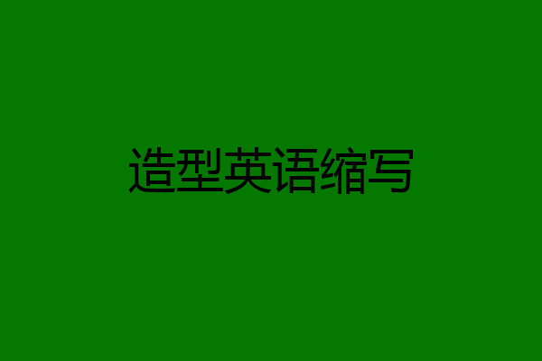 造型英语缩写