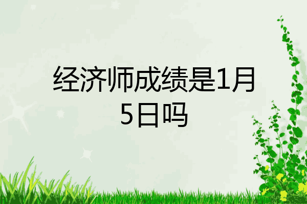 经济师成绩是1月5日吗