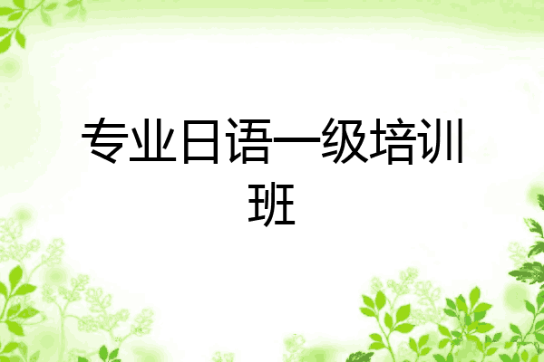 专业日语一级培训班