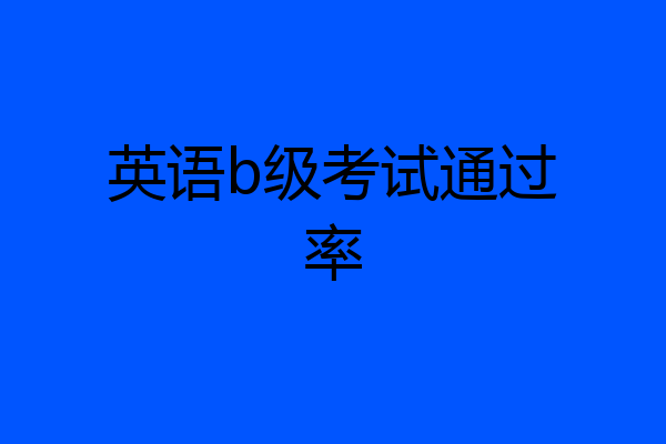 英语b级考试通过率