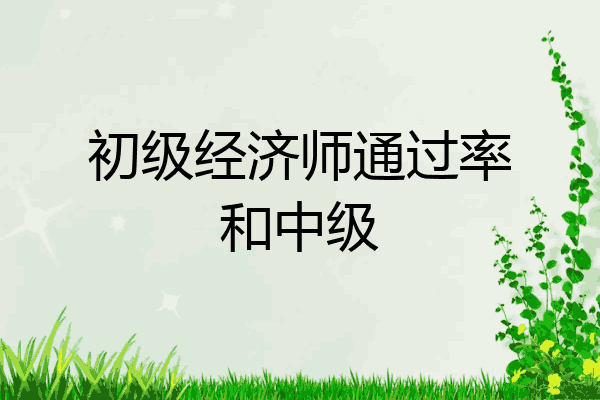 初级经济师通过率和中级