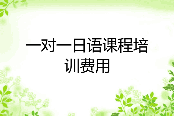 一对一日语课程培训费用