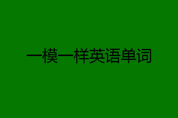 一模一样英语单词