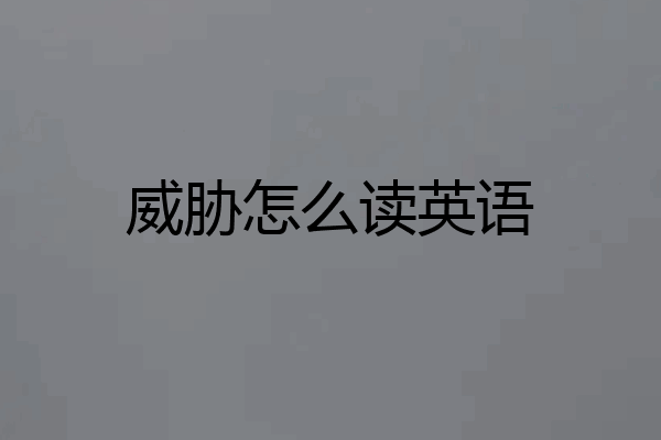 威胁怎么读英语