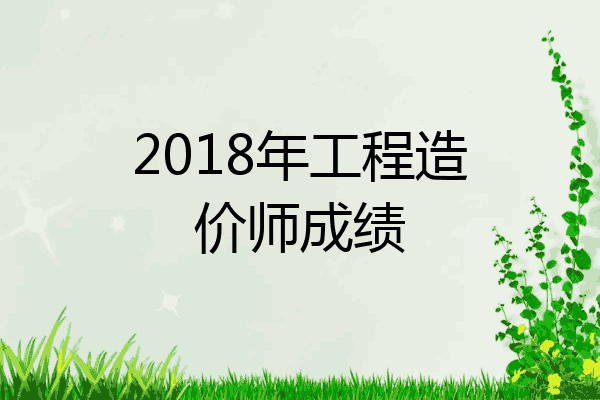 2018年工程造价师成绩