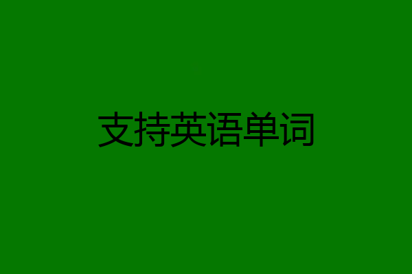 支持英语单词