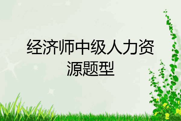 经济师中级人力资源题型
