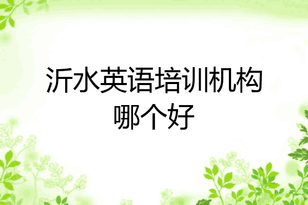 沂水英语培训机构哪个好