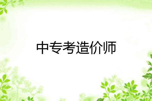 中专考造价师