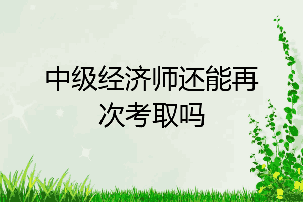 中级经济师还能再次考取吗