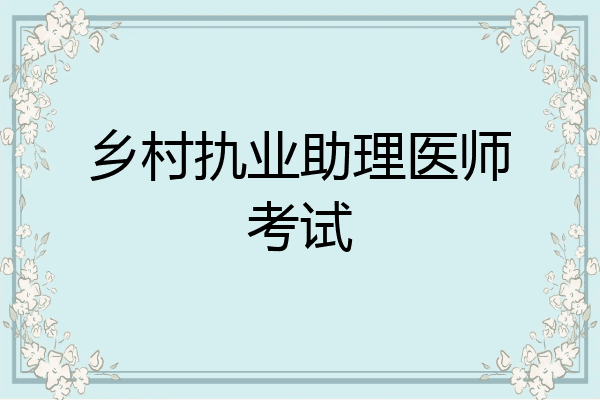 乡村扏业助理医师考试