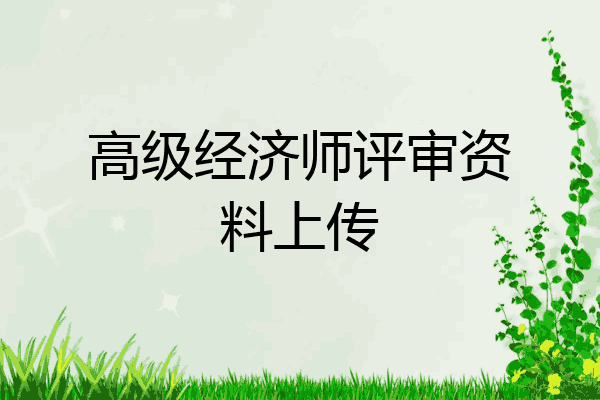 高级经济师评审资料上传