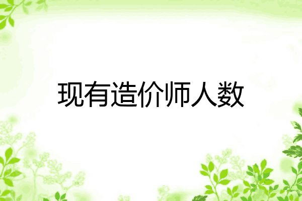 现有造价师人数