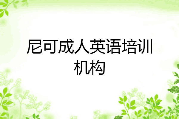尼可成人英语培训机构
