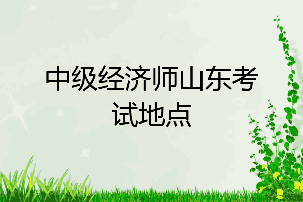 中级经济师山东考试地点