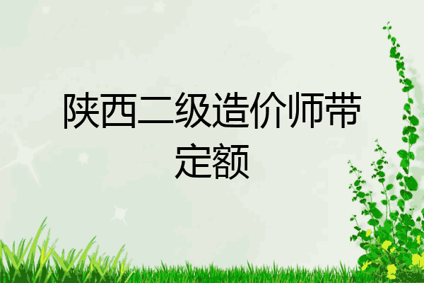 陕西二级造价师带定额