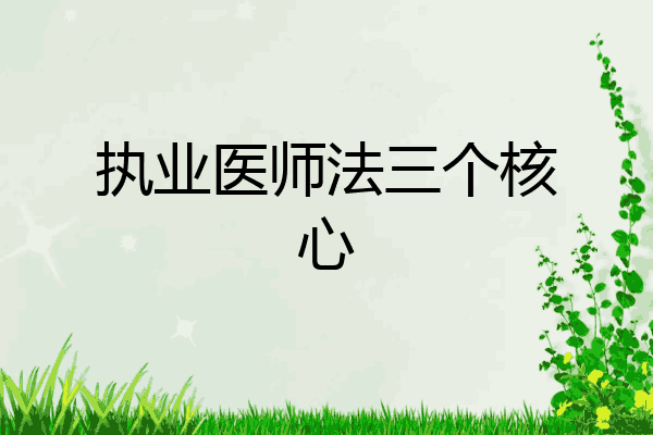 执业医师法三个核心