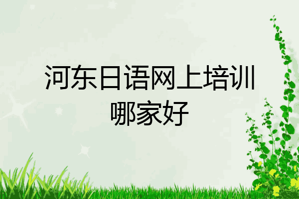 河东日语网上培训哪家好