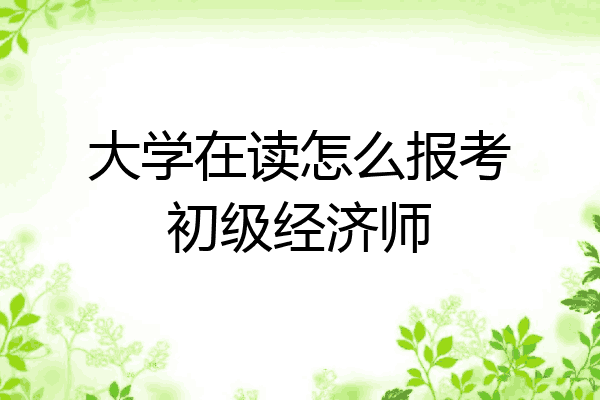 大学在读怎么报考初级经济师