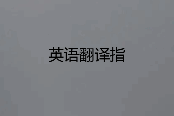 英语翻译指