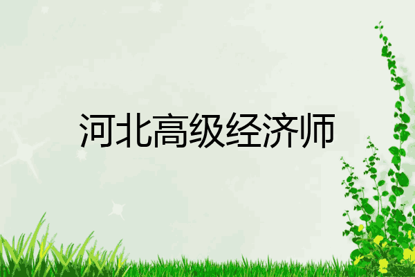 河北高级经济师
