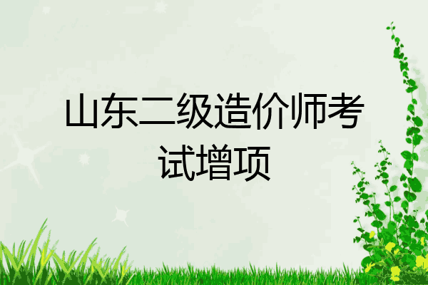 山东二级造价师考试增项