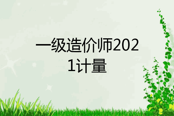 一级造价师2021计量