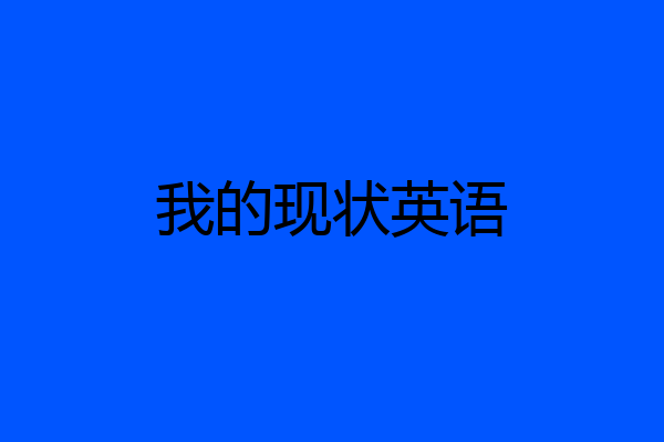 我的现状英语