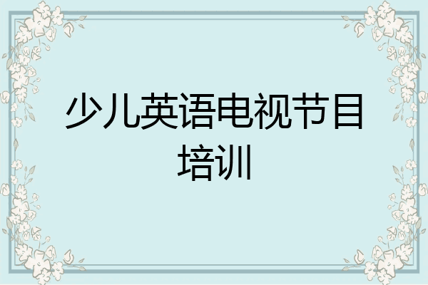少儿英语电视节目培训