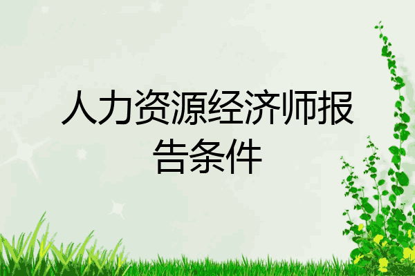 人力资源经济师报告条件