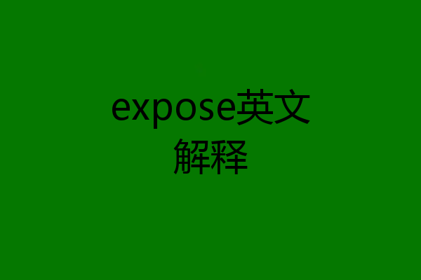 expose英文解释