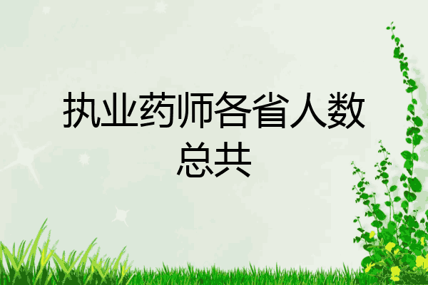执业药师各省人数总共