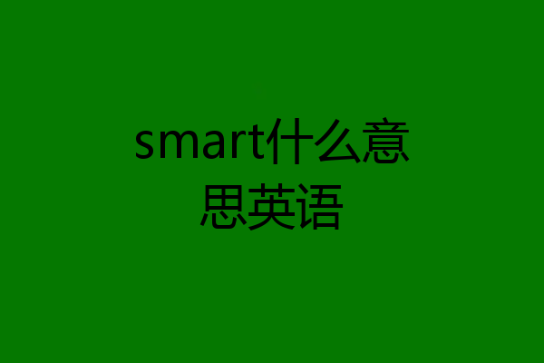 smart什么意思英语