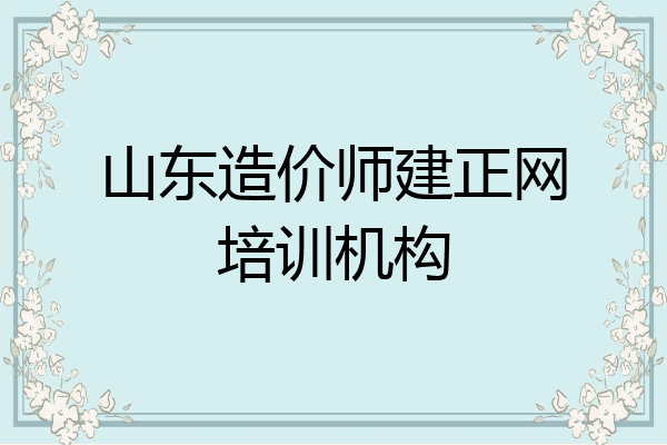 山东造价师建正网培训机构