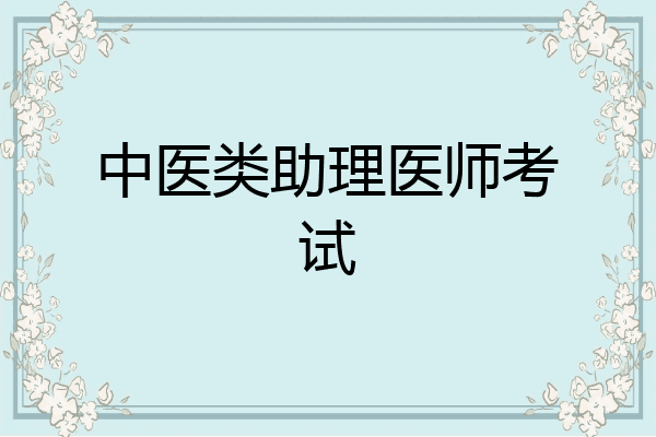 中医类助理医师考试